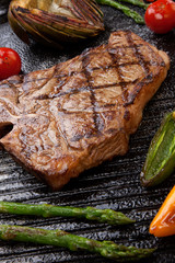 Wall Mural - Grilled T-Bone Steak and Vegetables