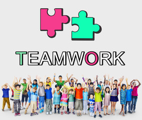 Wall Mural - Teamwork Alliance Collaboration Connection Concept