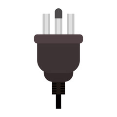 Canvas Print - electric plug device icon over white background. vector illustration