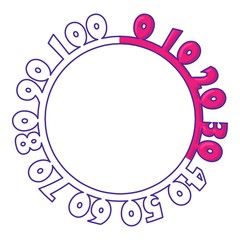Poster - Progress loading indicator percentage icon. Cartoon progress loading e illustration of vector icon for web