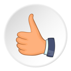 Poster - Thumb up icon. Flat illustration of thumb up vector icon for web