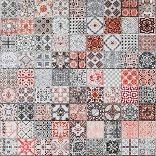 Naklejka dekoracyjna Ceramic tiles patterns from Portugal for background