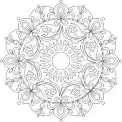 circular ornament B&W