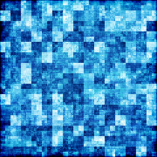 Blue Checkered Abstract Background