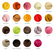 © riakhinantonUkraine - Warm colors merino wool palette guide with titles, round samples