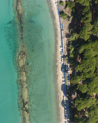  Overhead panoramic view of Torre Mozza, Tuscan Beach, Italy