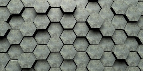 Digital hexagons background