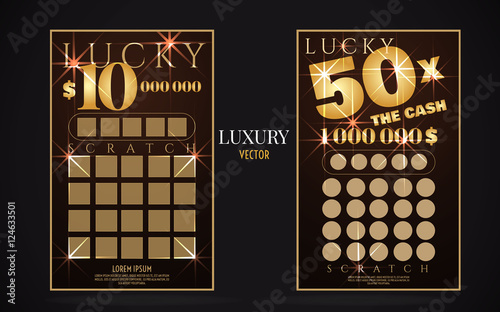 scratch lottery ticket vector design template buy this stock winning ticket template