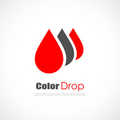 Wall Mural - Red drop logo