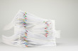 Pile overload of paperwork with colorful paper clip