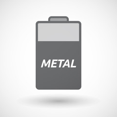 Poster - Isolated  battery icon with    the text METAL