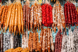 Fototapeta  - Churchkhela Is A Traditional Georgian Sausage-shaped Candy.