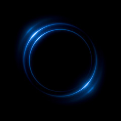 Abstract ring background with luminous swirling backdrop. Glowing spiral. The energy flow tunnel. Shine round frame with light circles light effect. Glowing cover. Space for your message.