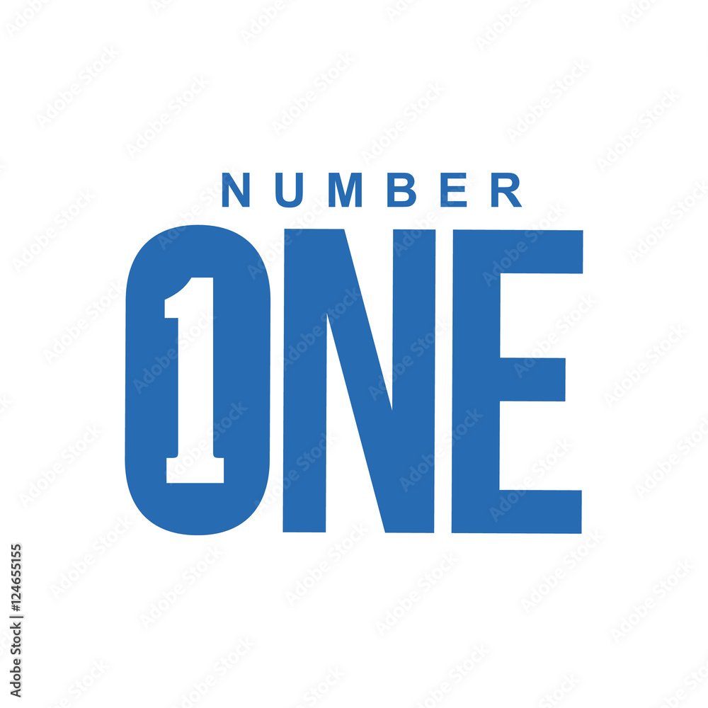 blue and white number one diagonal logo template, vector illustrations isolated on white background. Graphic logo with diagonal logo with three dimensional number one