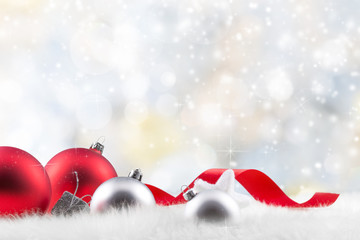 Wall Mural - christmas decoration on abstract background