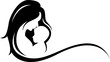 silhouette of mother and baby symbol