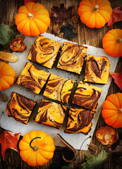 Canvas Print - Pumpkin brownies