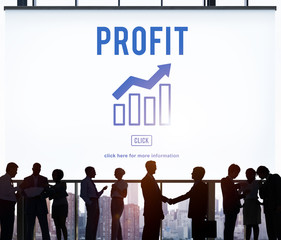 Sticker - Business Growth Economics Graph Concept