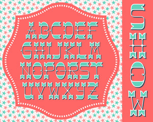 Leinwandbilder - Decorative vintage latin font