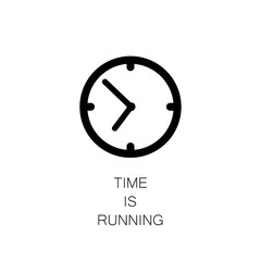 Wall Mural - watch icon vector. time is running