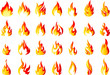 Fire icons set for you design