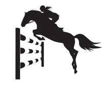 Equestrian Competitions - Vector Illustration Of Horse 