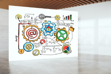 Poster - Billboard with business chart