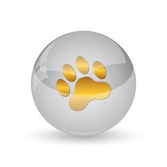 Poster - Paw print icon