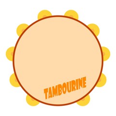 Wall Mural - Tambourine icon. Flat illustration of tambourine vector icon for web