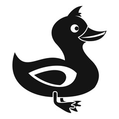 Wall Mural - Black duck icon. Simple illustration of duck vector icon for web