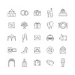 Wedding vector line icons set. Outline icons.