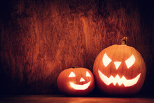 Halloween Pumpkins Glowing, Jack-o-lantern
