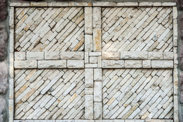 Canvas Print - stones wall texture. Rock wall backgrond outdoors