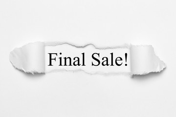 Sticker - Final Sale! on white torn paper