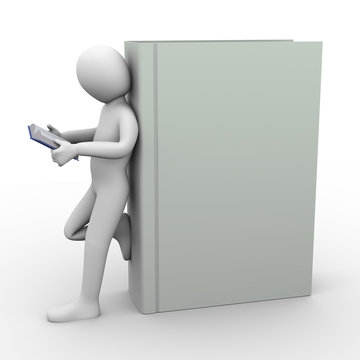 3d person reading book