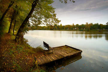 Wall Mural - Autumn lake