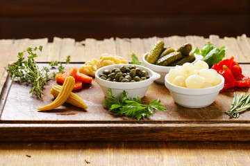 Sticker - Assorted pickled vegetables (onions, capers, peppers, cucumbers)