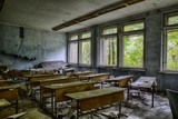 Fototapeta Przestrzenne - Prypjat bei Chernobyl 30 Jahre nach der Katastrophe