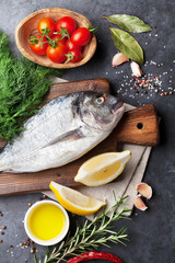 Canvas Print - Fish cooking ingredients