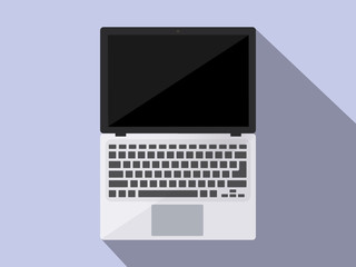 Fototapete - Laptop flat icon