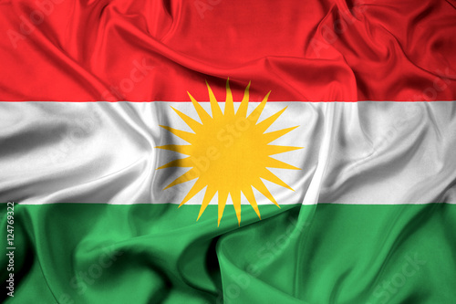 Waving Flag of Kurdistan Canvas-taulu