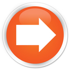 Wall Mural - Next arrow icon orange glossy round button