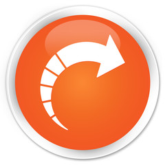 Wall Mural - Next arrow icon orange glossy round button