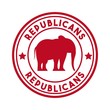 Republican political party animal vector illustration design