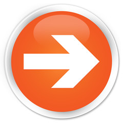 Wall Mural - Next arrow icon orange glossy round button