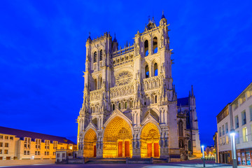 notre-dame of amiens cathedral. vast, 13th-century gothic edifice, famous for lavish decoration & ca