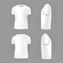 Vector Set Template Of Male T-shirts