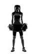 © F8  \ Suport Ukraine - Sihlouette of cheerleader on white background