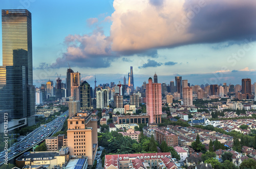 фотография Puxi Pudong Buildings Skyscrapers Cityscape Shanghai China