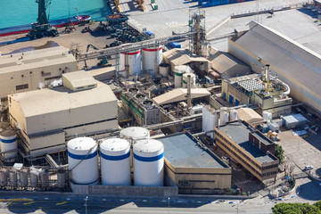 Industrial site at the harbor of Barcelona